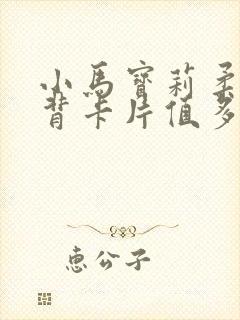 小马宝莉柔柔黑背卡片值多少钱