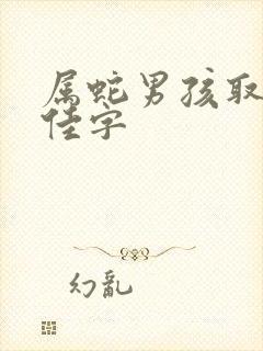 属蛇男孩取名最佳字
