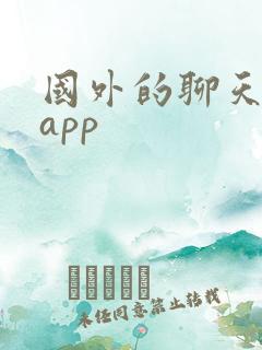 国外的聊天软件app