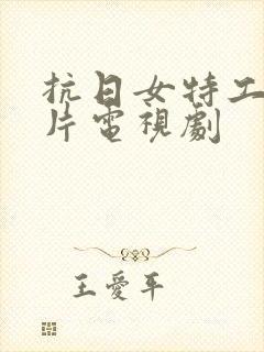 抗日女特工谍战片电视剧