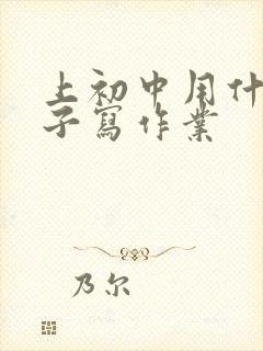 上初中用什么本子写作业