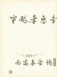 穿越孝惠章皇后