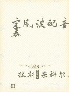 定风波配音演员表