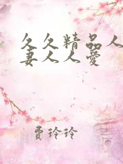 久久精品人人人妻人人爱