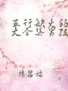 五行缺火的名字大全集男孩