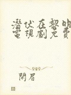 潜伏在黎明之前电视剧免费看全集