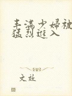 丰满少妇被猛男猛烈进入