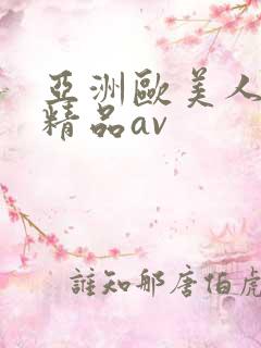 亚洲欧美人高清精品av