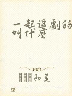 一起追剧的软件叫什么