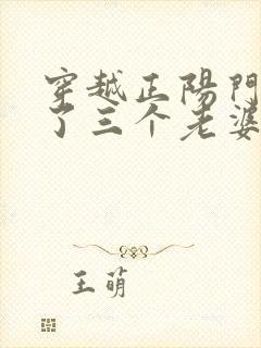 穿越正阳门下娶了三个老婆的小说