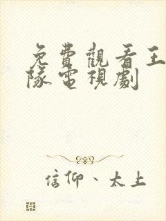 免费观看王牌部队电视剧