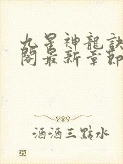 九星神龙诀笔趣阁最新章节免费阅读
