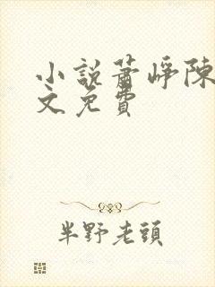 小说萧峥陈虹全文免费