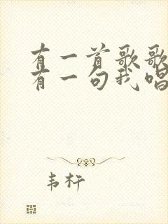 有一首歌歌词里有一句我唱着这首歌