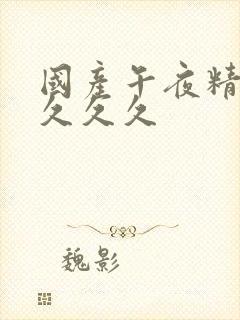 国产午夜精品久久久久