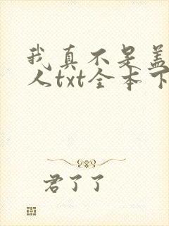 我真不是盖世高人txt全本下载