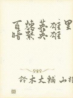 百炼英雄里谁是暗系英雄