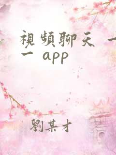 视频聊天 一对一 app