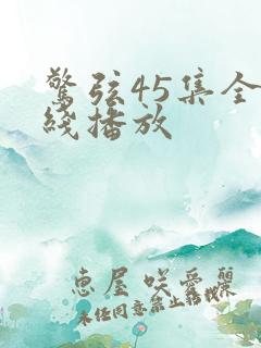 惊弦45集全在线播放