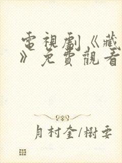 电视剧《藏海传》免费观看