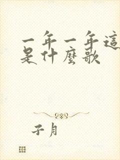 一年一年这样过是什么歌