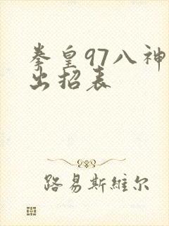 拳皇97八神庵出招表
