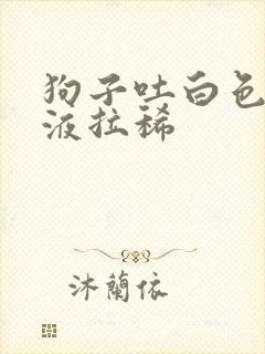 狗子吐白色的粘液拉稀