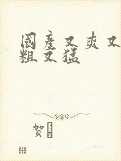 国产又爽又黄又粗又猛