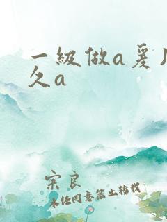 一级做a爰片久久a