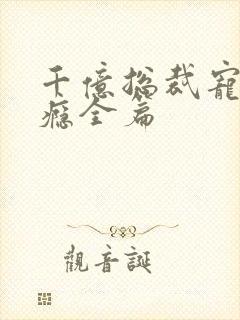 千亿总裁宠妻上瘾全篇