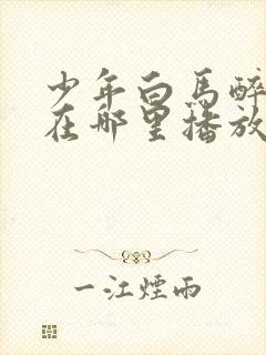 少年白马醉春风在哪里播放