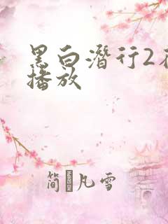 黑白潜行2在线播放