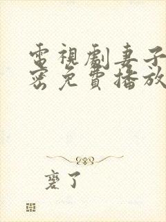 电视剧妻子的秘密免费播放