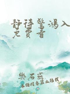 静待惊鸿入翁慌免费看