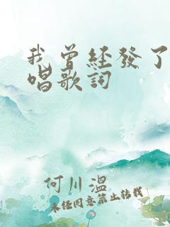 我曾经发了疯原唱歌词