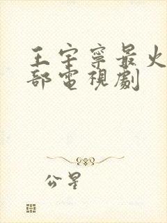 王宇宁最火的5部电视剧