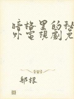 暗格里的秘密番外电视剧免费观看