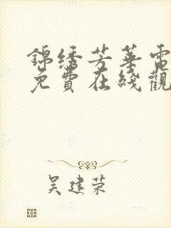 锦绣芳华电视剧免费在线观看