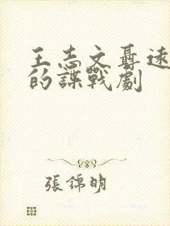 王志文聂远主演的谍战剧