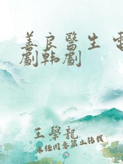 善良医生 电视剧韩剧