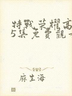 特战荣耀高清45集免费观看全集