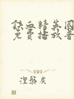 铁血精英国语版免费播放普通话