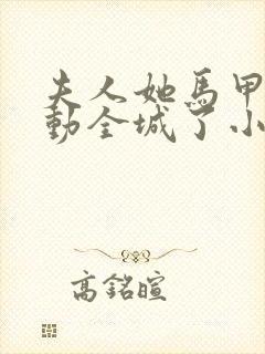 夫人她马甲又轰动全城了小说完全版