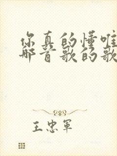 你真的懂唯一是哪首歌的歌词