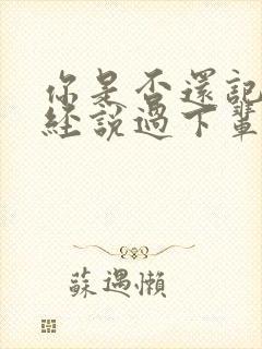 你是否还记得曾经说过下辈子再爱我一次歌词