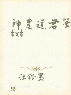 神农道君笔趣阁txt