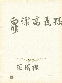 白洁高义孙倩李明