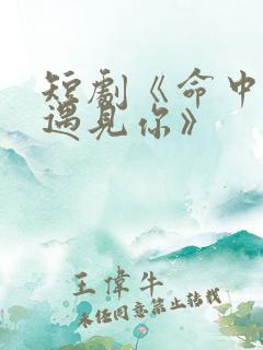 短剧《命中注定遇见你》