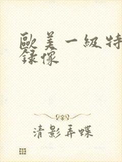 欧美一级特黄色录像