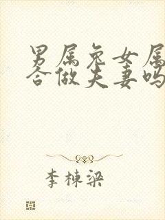 男属兔女属鼠适合做夫妻吗